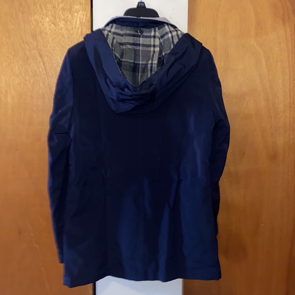 🌊 EUC Nautica Navy/Grey Versatile Anorak Rain Coat w/Removable Lining & Hood - Picture 5 of 10
